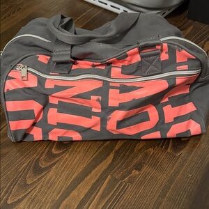 PINK Victoria's Secret Gray and Pink Travel Bag